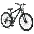 Produktbild: Licorne Bike Thunder Premium Mountainbike in 20, 24, 26, 27.5 und 29 Zoll Fahrrad für Mädchen Jungen Herren und Damen Discbremse Farbe:Schwarz;Größe:29 Zoll