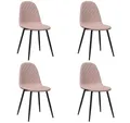Produktbild: vidaXL Esszimmerstuhl Esszimmerstühle 4 Stk. Rosa Samt (4 St)