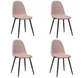 Produktbild: vidaXL Esszimmerstuhl Esszimmerstühle 4 Stk. Rosa Samt (4 St)