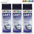 Produktbild: 3x DUPLI COLOR Cars Rallye Lack Lackspray schwarz matt 400ml