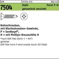 Produktbild: 100 Stück Selbstschneidende Bohrschrauben 4,2x32 mm verzinkt mit Senkkopf DIN 7504 PH2