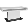 Produktbild: Couchtisch - schwarz - weiß - matt - 2 Fächer