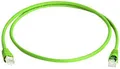 Produktbild: Telegärtner 100007974 RJ45 Netzwerkkabel, Patchkabel CAT 6a S/FTP 1.00m Grün Flammwidrig, mit Rastnasenschutz, Paarschirm