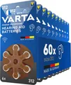 Produktbild: VARTA Hörgerätebatterien Typ 312 braun, Batterien 60 Stück Vorratspack, P 312