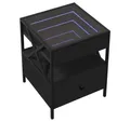 Produktbild: vidaXL Couchtisch Couchtisch mit Infinity-LED Schwarz 40x40x51 cm (1-St)