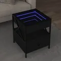 Produktbild: Couchtisch mit Infinity-LED Schwarz 40x40x51 cm
