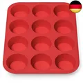 Produktbild: AVANA Muffinblech aus Silikon für 12 Muffins BPA-frei Antihaftbeschichtung