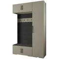 Produktbild: Abiks Möbel Garderoben-Set, Kaschmir, Schwarz, Schwarz, Holz, Nachbildung, 2-Sitzer, 7 Fächer, 150x236.7x47 cm, Garderobe, Garderoben-Sets & Serien, Garderoben-Sets