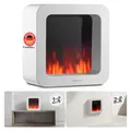 Produktbild: KAMINIO Elektrischer Tischkamin MIA L - Dekoratives Elektro-Tischfeuer mit 3D-Flammeneffekt, ausdauerndem Akku für portable Nutzung  - Weiß