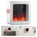Produktbild: KAMINIO Elektrischer Tischkamin Mia L - Dekoratives Elektro-Tischfeuer mit 3D-Flammeneffekt, ausdauerndem Akku für Portable Nutzung (Weiß, 10