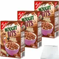 Produktbild: Gut&Günstig Nougat Bits Getreidekissen mit cremiger Nougatfüllung 3er Pack (3x750g Packung) + usy Block