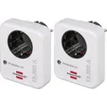 Produktbild: Brennenstuhl 1506980 Überspannungsschutz Adapter Stecker 2er Set Weiß