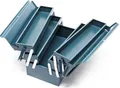 Produktbild: Wiltec Werkzeugkiste 530x200x200mm aus Stahl mit 5 Fächern, beständiger Werkzeugkasten mit Handgriff, Werkzeugbox