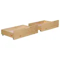 Produktbild: Homestyle4u Bettkasten Aufbewahrung mit Rollen Holz Natur 2er Set Bett Schublade Schubkästen 2 Stück