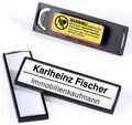 Produktbild: DURABLE Clip Card Namensschilder schwarz 6.7 cm x 1.7 cm 813201