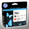 Produktbild: HP Druckkopf F9J88A 744 matt schwarz + rot