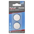 Produktbild: HyCell Lithium Knopfzellen CR2450 3V, 2 Stück, Lange Haltbarkeit, für Taschenrechner, Waage, Uhr, Autoschlüssel, Garagenöffner, Fernbedienung, Licht