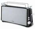 Produktbild: Cloer Langschlitztoaster für 2 Toastscheiben Edelstahl / Schwarz 3810