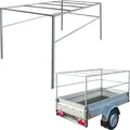 Produktbild: Anhängeraufbau Aufsatzgitter Anhängeraufsatzgitter Metallaufbau – kompatibel mit Stema Basic 750 – 2075 x 1140 x 900 mm