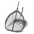 Produktbild: Westin W3 CR Landing Net XL Kescher für Hecht, Zander, Waller, Karpfen, Unterfangkescher, Bootskescher, Angelkescher fürs Ufer & Angelboot, Fischkescher mit beschichtetem Netz