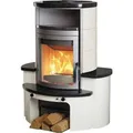 Produktbild: Hark Avenso GT ECOplus Kaminofen Ofenkacheln Cremeweiß-Meteorschwarz 8 kW