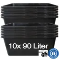 Produktbild: 10x Mörtelwanne 90L Pflanzwanne Tuppe Zementkübel Maurerkasten Baustelle Garten