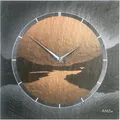Produktbild: AMS Wanduhr W9513 (Made in Germany,Schiefer,Wohnzimmer,Esszimmer,Küche,Arbeitszimmer)