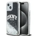 Produktbild: DKNY Liquid Glitter Big Logo Hülle für iPhone 14, Schwarz