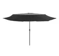 Produktbild: vidaXL Sonnenschirm, Balkonschirm mit Metall-Mast 400 cm Anthrazit