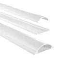 Produktbild: Selbstklebender Kabelkanal 100x7cm halbrund - Weiß, PVC, Platz für bis zu 8