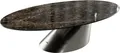 Produktbild: DELIFE Couchtisch Edge, Oval 140x80 cm Keramik Emperador Extra Lucidato Dunkelbraun Conis Edel