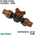 Produktbild: 16 mm Rain Bird PE Stopfen Ventil Lock Quick Tropf Fitting Tropf Fitting braun T...