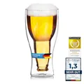 Produktbild: Dimono Doppelwandiges Bierglas 0,33 L Inside Out Umgestülpte Bierflasche im Glas (1 Glas)