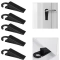 Produktbild: HOPS 5er Set Türstopper Boden - Türkeil, Door Stopper, Kunststoff Keile, Schwarz, Türhalter, Gummi