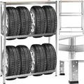 Produktbild: Tectake Reifenregal  Für 8 Reifen 795 kg  120 x 40 x 180 cm Grau