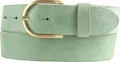 Produktbild: BELTINGER Damen-Gürtel aus weichem Vollrindleder Vintage-Look 4 cm | Jeans-Gürtel für Damen mit goldener Gürtelschließe 40mm | Ledergürtel Used-Look | Mintgrün 105cm
