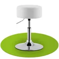 Produktbild: Juskys Schminktisch Hocker Tonia, Sitzhocker rund ? 33 cm & höhenverstellbar 49-64 cm, ergonomischer Polsterhocker mit Kunstleder-Bezug in Weiß