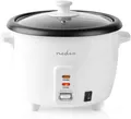 Produktbild: Nedis KARC06WT Reiskocher 300 Watt 0,6 Liter Rice Cooker Weiß #Y91-547