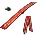 Produktbild: TRUTZHOLM 1 x Auffahrrampe klappbar 228 cm Traglast 340 kg Alu rot gelocht Motorradrampe Mofarampe