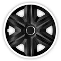 Produktbild: 14 Zoll Radkappen Fast Lux Schwarz Weiß 4 Stück Universal Auto