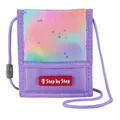 Produktbild: Step by Step Brustbeutel „Butterfly Luna“, lila, mit Sichtfenster, Münzfach mit Reißverschluss, Schlüsselbefestigung, zum Umhängen, für Kinder ab der 1. Klasse