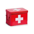 Produktbild: ZELLER 18115 Medizinbox Metall rot - 21,5 x 16 x 16 cm / Arzneimittelaufbewah...
