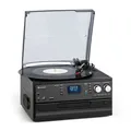 Produktbild: Auna Oakland DAB Retro-Stereoanlage DAB+/FM BT-Funktion Vinyl CD Kassette 10033747