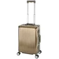 Produktbild: Aluminium Cabine Case Travelhouse® Tokyo | Trolley mit 4 Rollen | Aluminium Hartschale | 55 x 36 x 23 cm | 4.1 kg  - Champagner