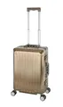 Produktbild: Travelhouse Tokyo 100% Aluminium Handgepäck-Reisekoffer 55cm Hartschalenkoffer Handgepäckkoffer 2X TSA Zahlenschloss 41,5L 4X Silent Move Doppelrollen - Gold