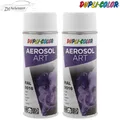 Produktbild: 2x DUPLI COLOR Aerosol Art Lackspray Sprühlack RAL9016 weiss weiß matt 400ml