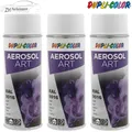 Produktbild: 3x DUPLI COLOR Aerosol Art Lackspray Sprühlack RAL9016 weiss weiß matt 400ml