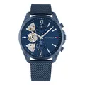 Produktbild: Tommy Hilfiger Herren Armbanduhr 1710648 Multifunktion Day-Date Milanaise blau