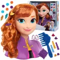 Produktbild: Puppe Kopf Kämmen und Haarstyling Disney Princess Anna Frozen + Zubehör