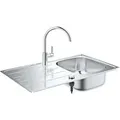 Produktbild: Abwäschen - Einbauspüle-set K200 Und Armatur Bauedge, Gebürteter Edelstahl/chrom 31562sd1 - Grohe